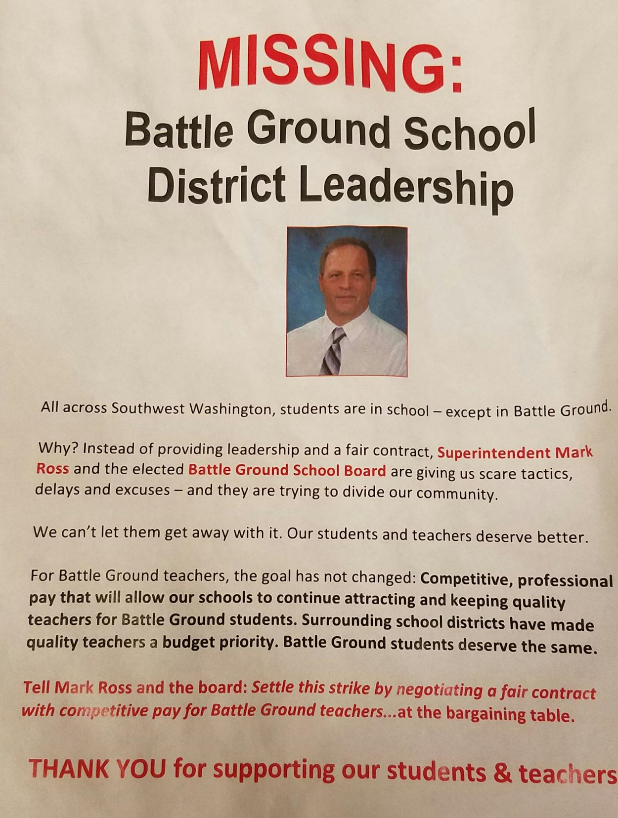 Letter about Ross